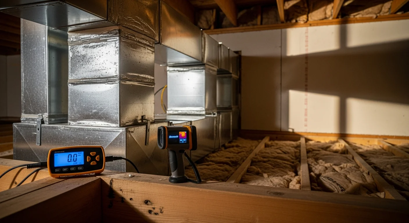 Ductwork installation in a residential attic space