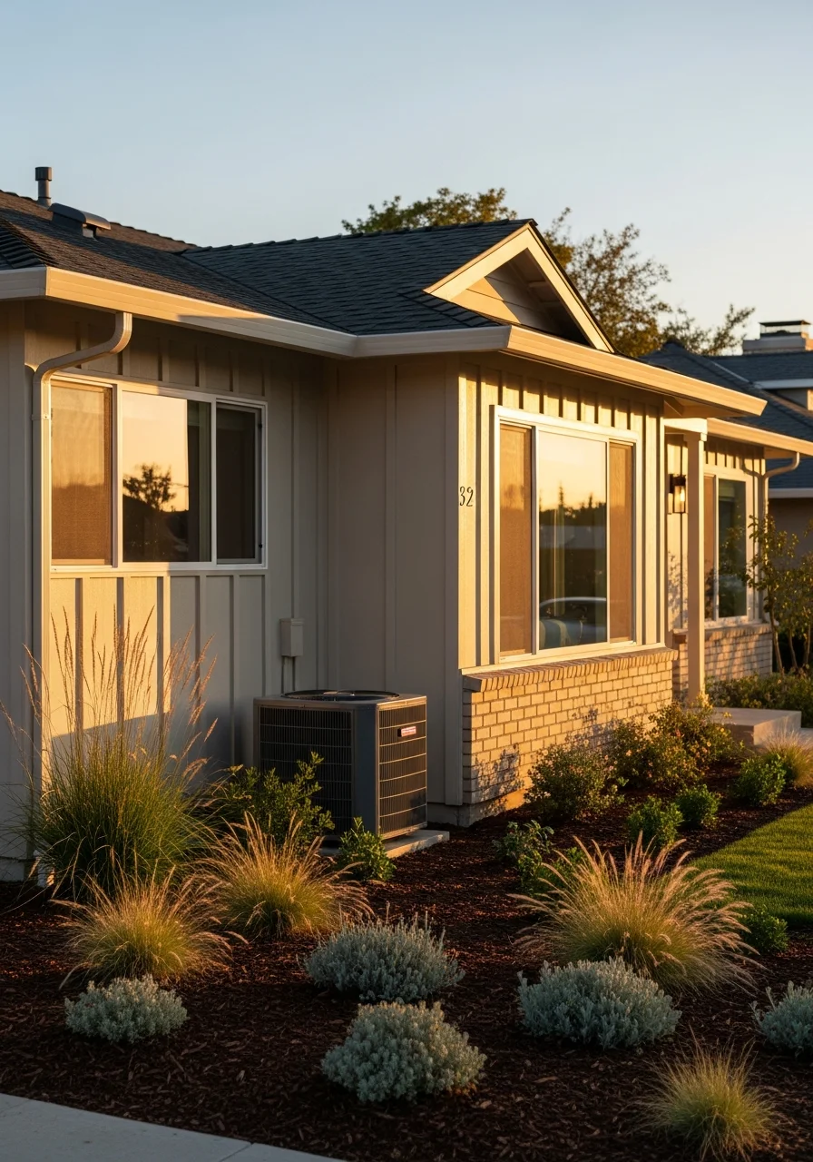 Mountain View home exterior with modern updates and well-maintained landscaping.