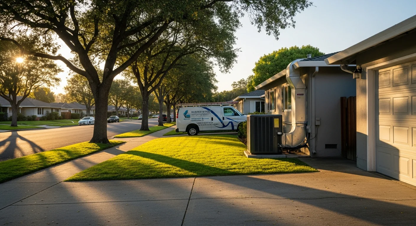 Residential street in Santa Clara with tree-lined sidewalk and mixed single-family and multi-unit homes typical of North Santa Clara.